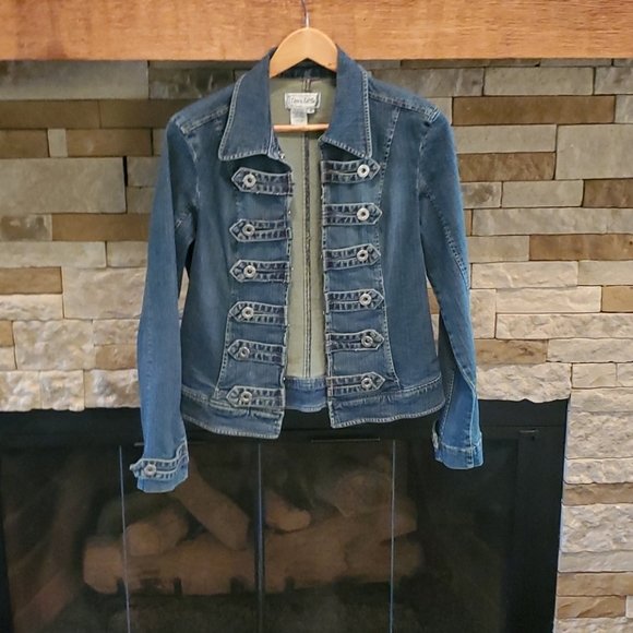 LIVE A LITTLE BLUE JEAN DENIM JACKET, MEDIUM - Picture 9 of 12